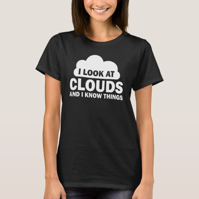 T-shirt Météorologue Cool Chaser Météo Prévision Nuages (Devant)