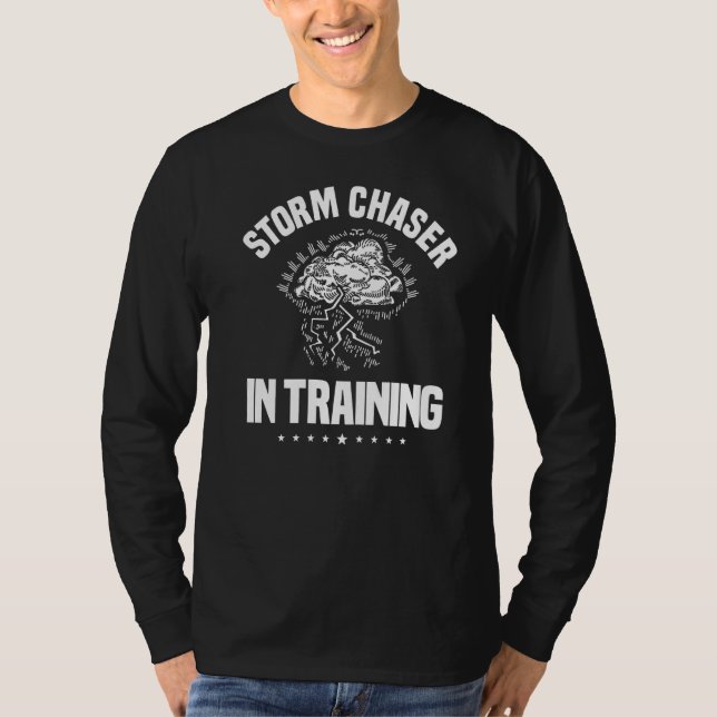 T-shirt Météorologue Tempête météorologique Chasing Prévis (Devant)