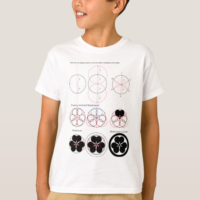 T-shirt Méthode de dessin d'oseille de bois (Devant)