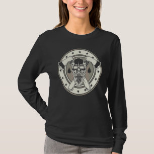 T-shirt Métier de l'artisanat et de l'artisanat Crâne Wood