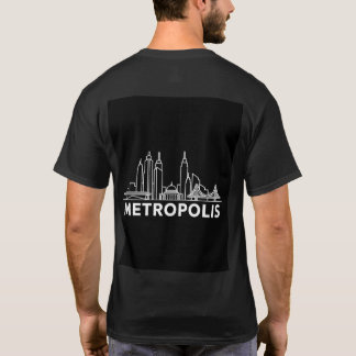 T-shirt Metropolis City Skyline – Minimal Line Art Urban T