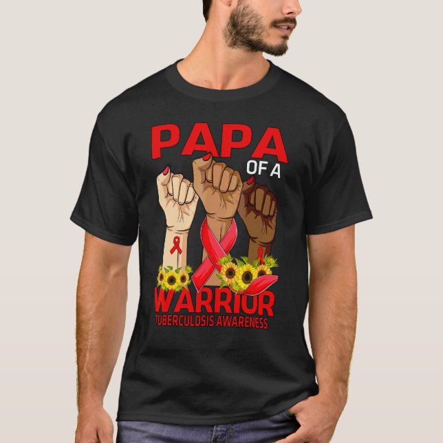 T-shirt Mets Papa D'Un Guerrier Sunf Sensibilisation À La  (Devant)