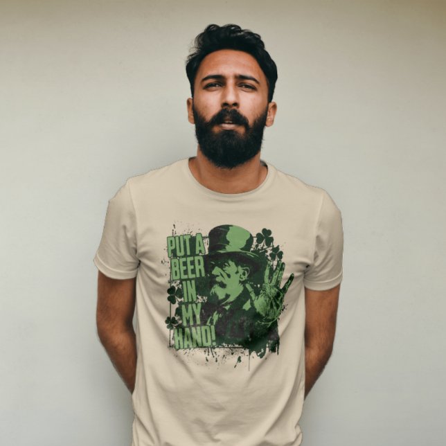 T-shirt "Mets une bière dans ma main" St. Patrick’s Day (Créateur téléchargé)