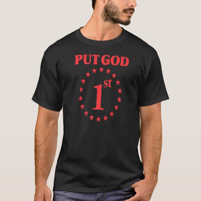 T-shirt Mettez Dieu en premier (Devant)