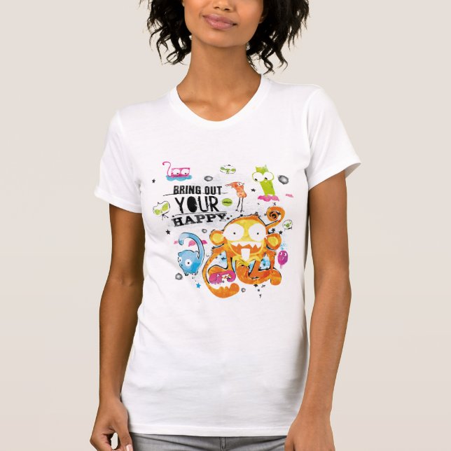 T-shirt Mettez en évidence votre chemise heureuse (Devant)