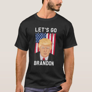 T-shirt Mettons Brandon Trump Et America Flag