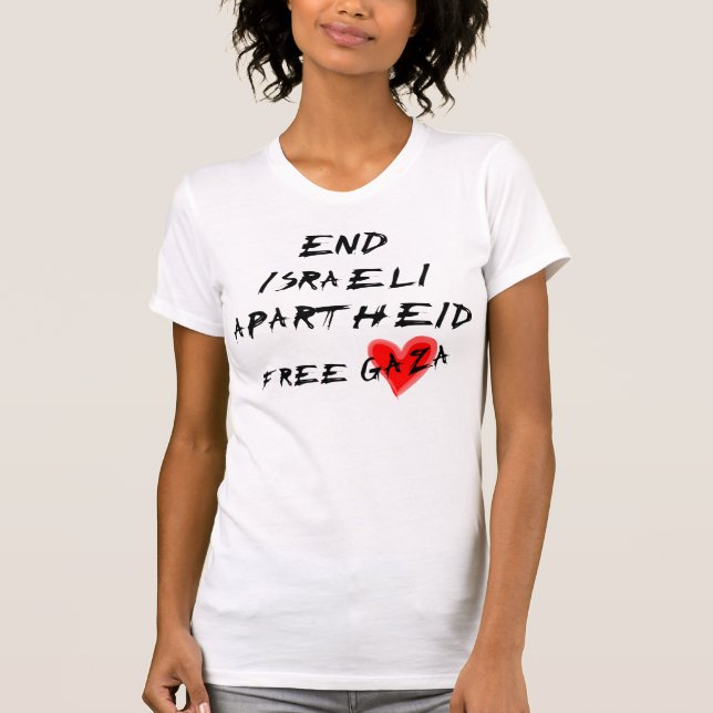 T-shirt Mettre fin à l'apartheid israélien (Devant)