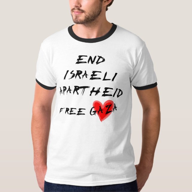 T-shirt Mettre fin à l'apartheid israélien (Devant)