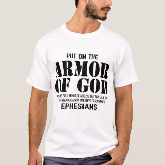 T-shirt mettre sur l' armure de dieu, mettre sur l' armure