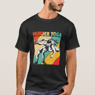 T-shirt Meurtre Yoga Retro Lutte Vintage de lutteur