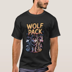 T-shirt Meute de loup audacieux hurlement patte