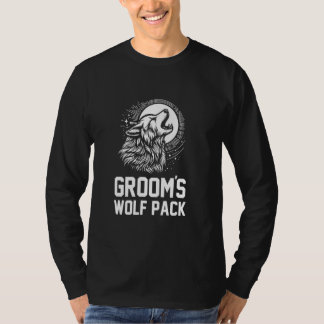 T-shirt Meute de loups du marié qui hurle enterrement de v