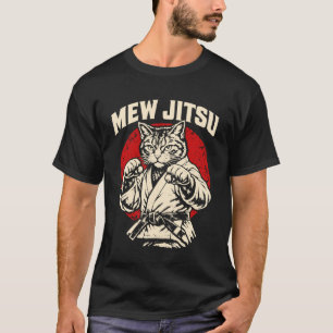 T-shirt Mew Jitsu Jiu Jitsu Brésilien Arts Martiaux Chat A