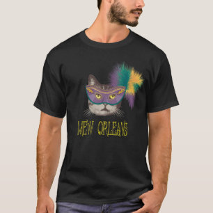 T-shirt Mew Orleans Mardi Gras Chat