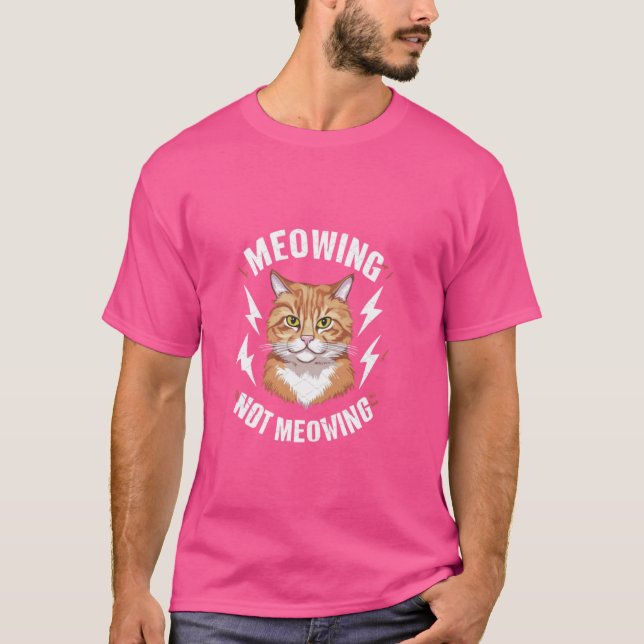 T-shirt Mewing Not Mewing Funny Cat Meme (Devant)