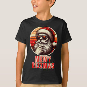 T-shirt Mewy Rizzmas Drôle Santa Mewing Blague Rizz Hommes