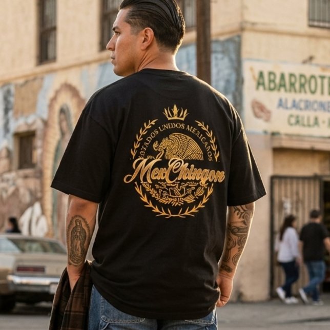 T-shirt Mexchingon Orgullo Mexicano dos avec un im (Mexchingon Orgullo Mexicano Back hit T-shirt)