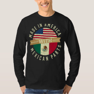 T-shirt Mexicain Américain Citoyenneté US Mexique Drapeau