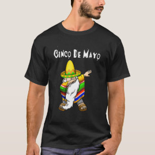 T-shirt Mexicain Dabbing Gnome Cinco De Mayo Poncho Sombre