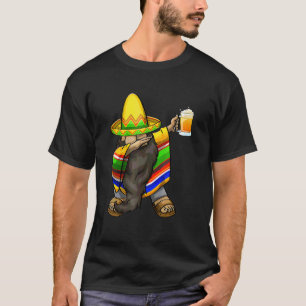 T-shirt Mexicain Dabbing Gnome Cinco De Mayo Poncho Sombre