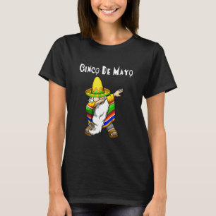 T-shirt Mexicain Dabbing Gnome Cinco De Mayo Poncho Sombre