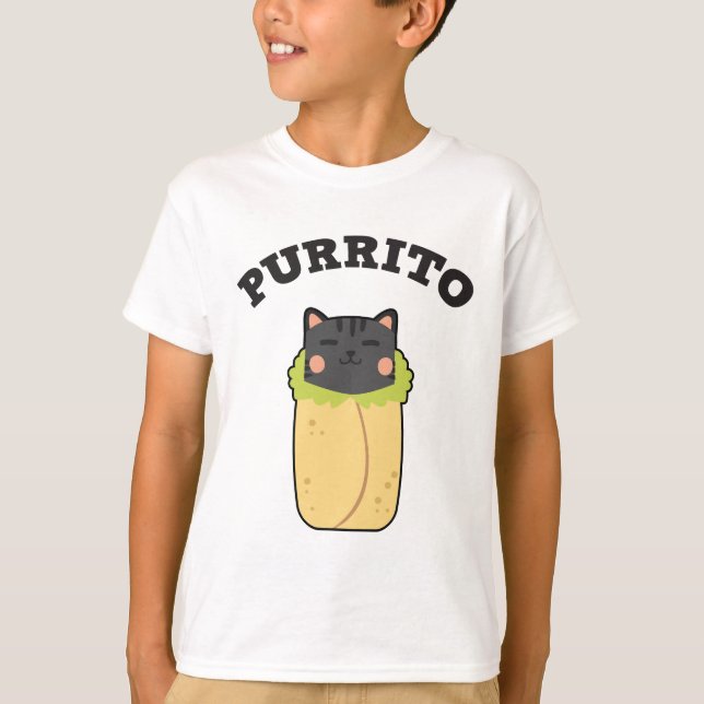 T-shirt Mexicain drôle de burrito d'amoureux des chats de (Devant)