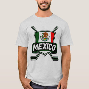 T-shirt mexicain personnalisable d'hockey de nom