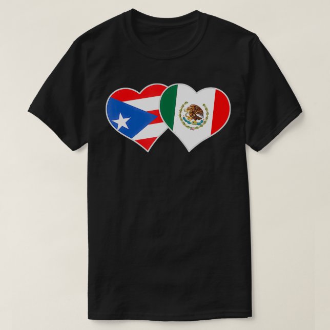 T-shirt Mexicain Portoricain Drapeau Mexicain Mexique Puer (Design devant)