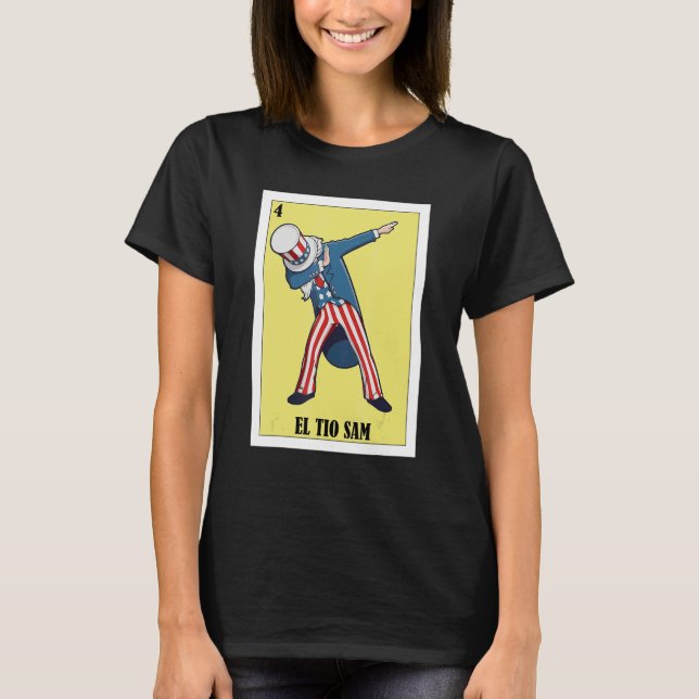 T-shirt Mexicain pour 4 juillet El Tio Sam (Devant)