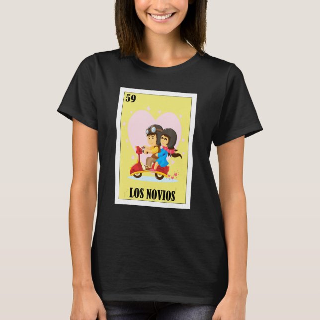 T-shirt Mexicain pour les couples Los Novios (Devant)