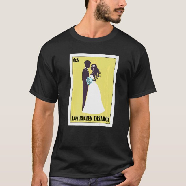 T-shirt Mexicain pour Mariage Los Recien Casados (Devant)