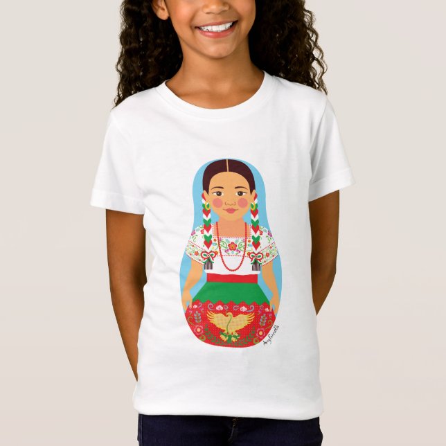 T-Shirt Mexicaine, Chine Poblana Matryoshka Girls (Devant)