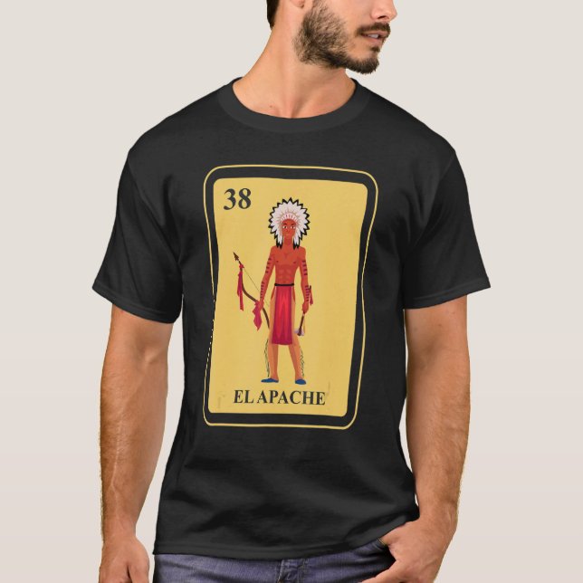 T-shirt Mexicaine El Apache Carte de Bingo traditionnelle  (Devant)
