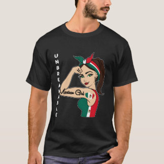 T-shirt Mexicaine Fille incassable Tee Mexique Drapeau for