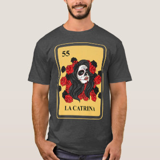 T-shirt Mexicaine La Catrina Bingo Card Jeu traditionnel H
