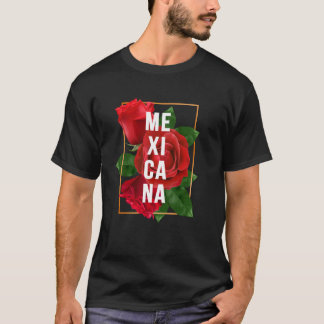 T-shirt Mexicaine Latina Roses Fille Mexicaine Femme Mexiq