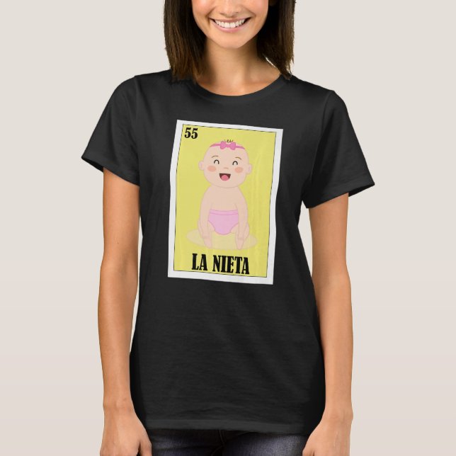 T-shirt Mexicaine pour Baby showers La Nieta (Devant)