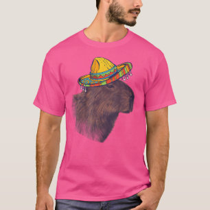 T-shirt Mexicaine Sombrero Capybara Rodent Animal Funny Ca