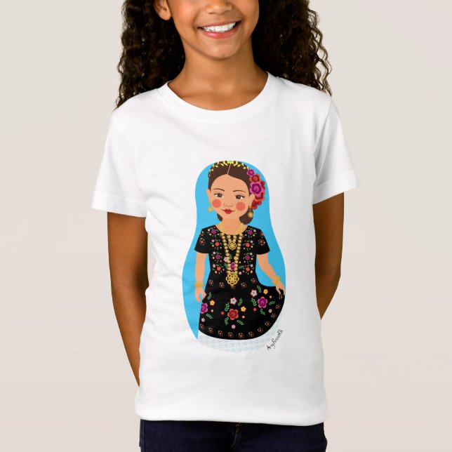 T-Shirt Mexicaine, Tehuana Matryoshka (Devant)