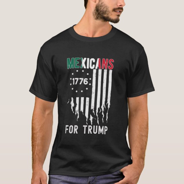 T-shirt Mexicains Pour Trump 2024 Mexique États-Unis (Devant)