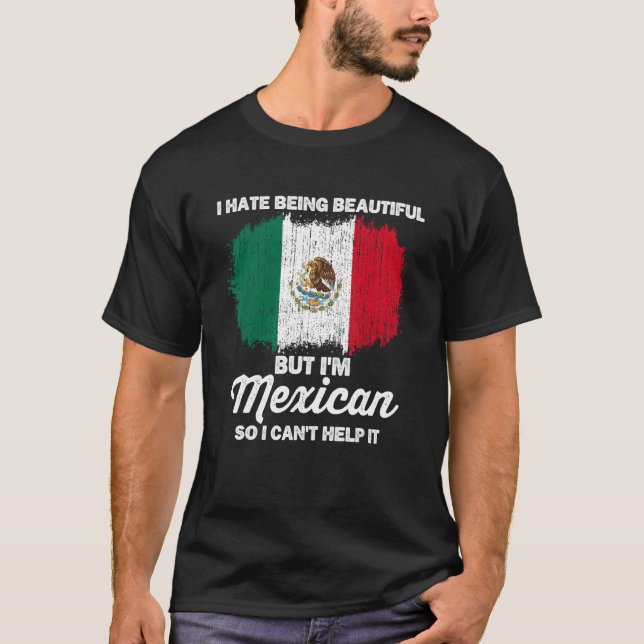 T-shirt Mexican Girl For Women Mexicana Mexico Flag Men Ki (Devant)