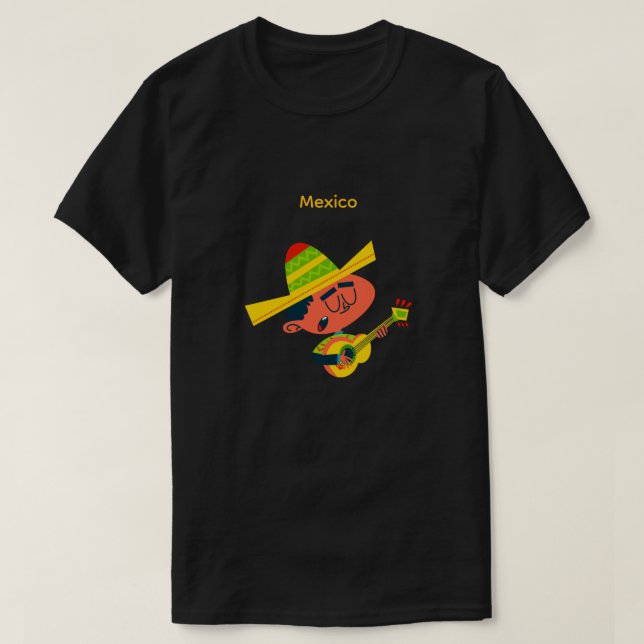T-shirt Mexican Guitar Boy (Design devant)