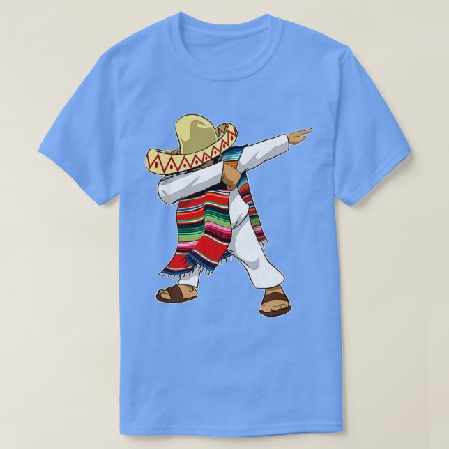 T-shirt Mexican Sombrero Poncho Dabbing  (Design devant)
