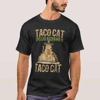 T-shirt Mexican Taco Cat Kitten Tacocat Spelled Backwards 