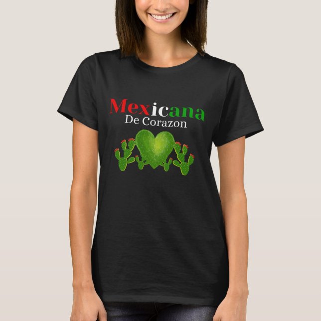 T-shirt Mexicana De Corazon Nopal Femme (Devant)