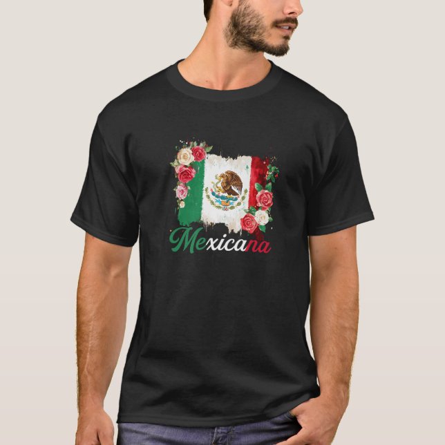 T-shirt Mexicana Latina Mexico Flag Mexican Girl Mexico Wo (Devant)