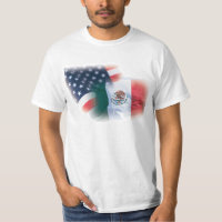 T-shirt mexico-américain de drapeau