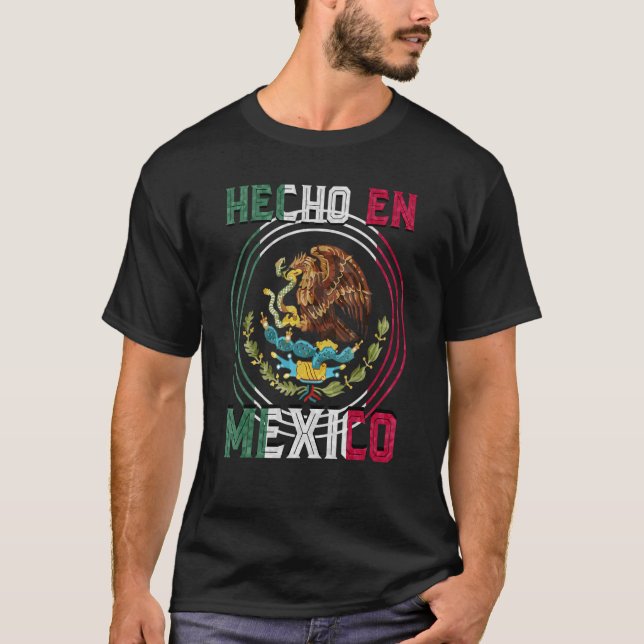 T-shirt Mexico Eagle Hispanic Mexican Pride Hecho En Mexic (Devant)