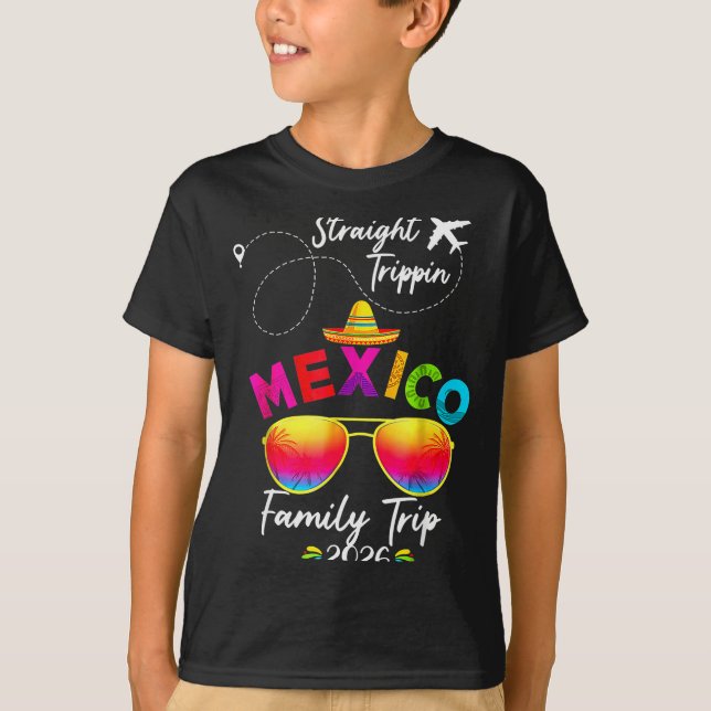 T-shirt Mexico Family Vacation Cancun 2026 Straight Tripn  (Devant)