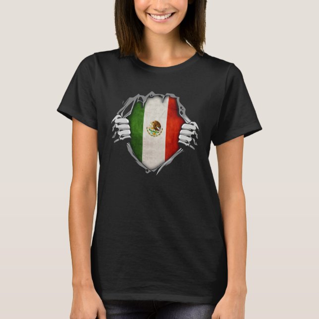 T-shirt Mexico Patriotic Mexican National Flag (Devant)
